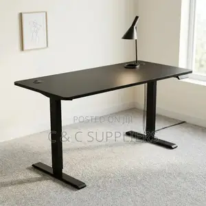 Black Sit to Stand Electric Desk-120cm