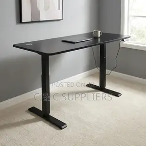 Black Sit to Stand Electric Desk-120cm