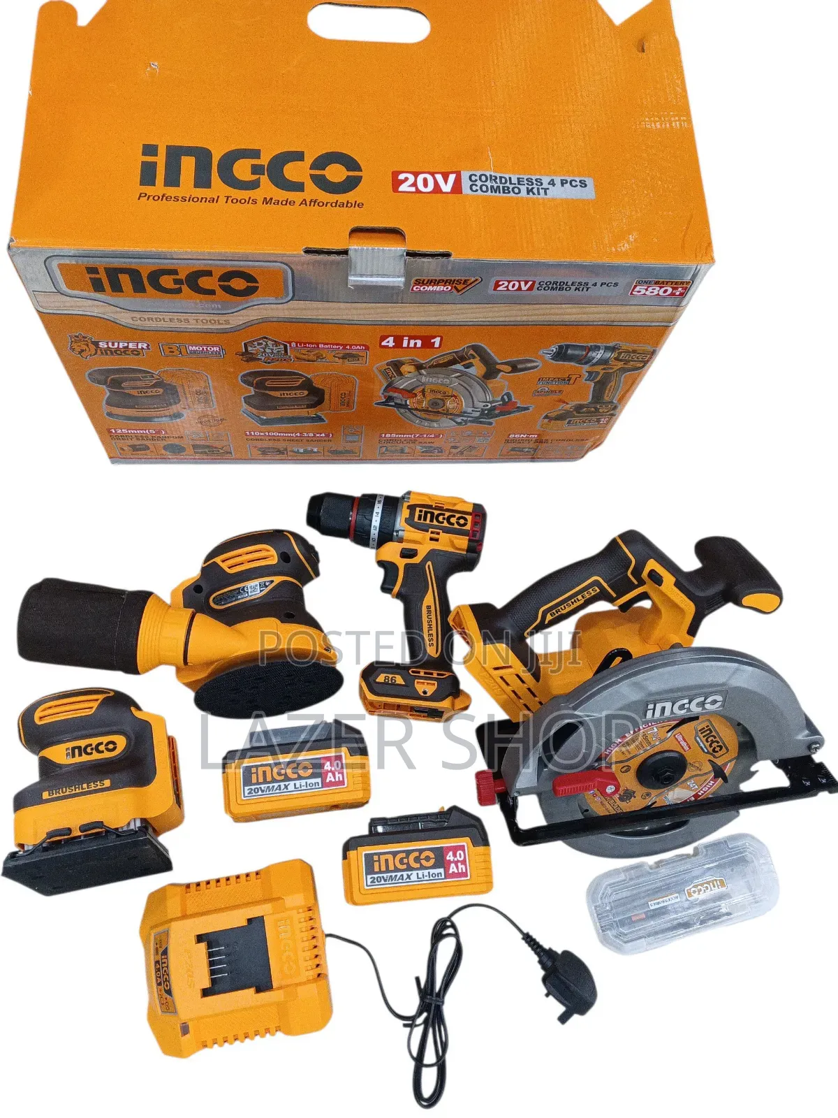 20v 4pcs Cordless Combo Kit