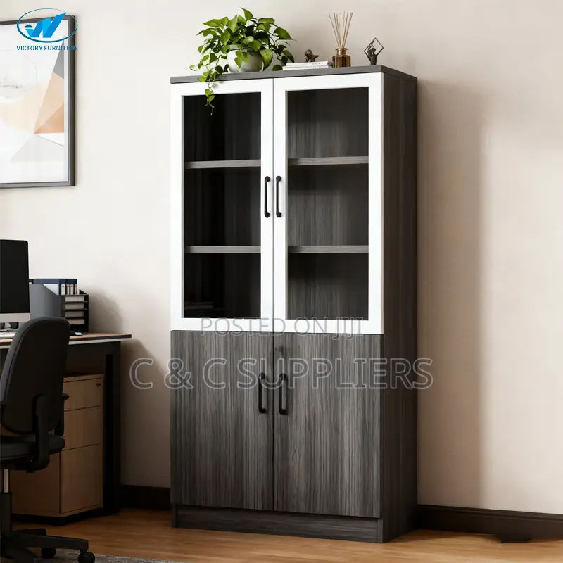 2-Door Wood File Cabinet