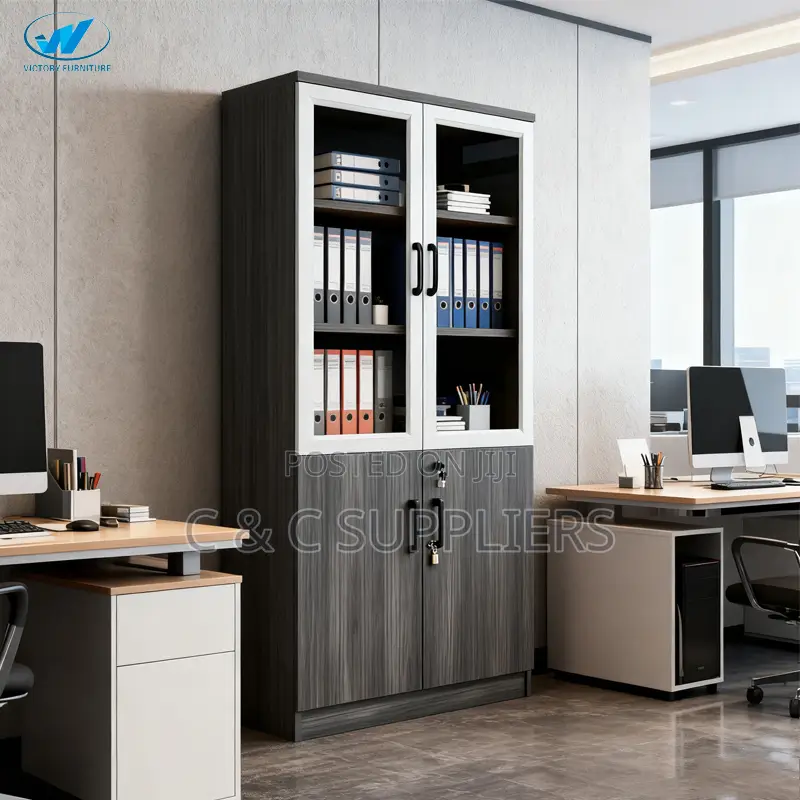 2-Door Wood File Cabinet