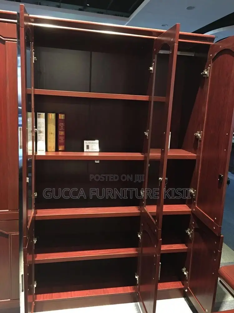 3-Door Mahogany Storage Cabinet