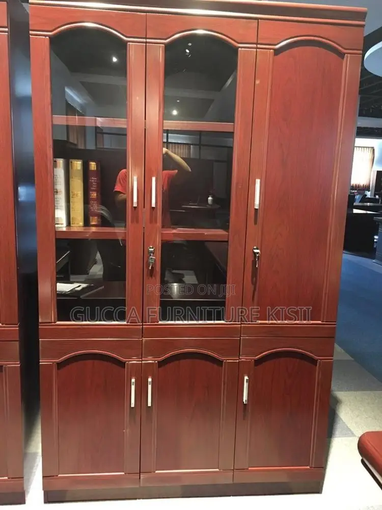 3-Door Mahogany Storage Cabinet