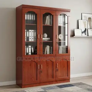 3-Door Mahogany Storage Cabinet