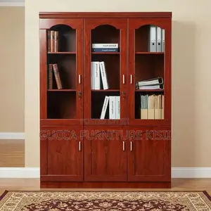 3-Door Mahogany Storage Cabinet