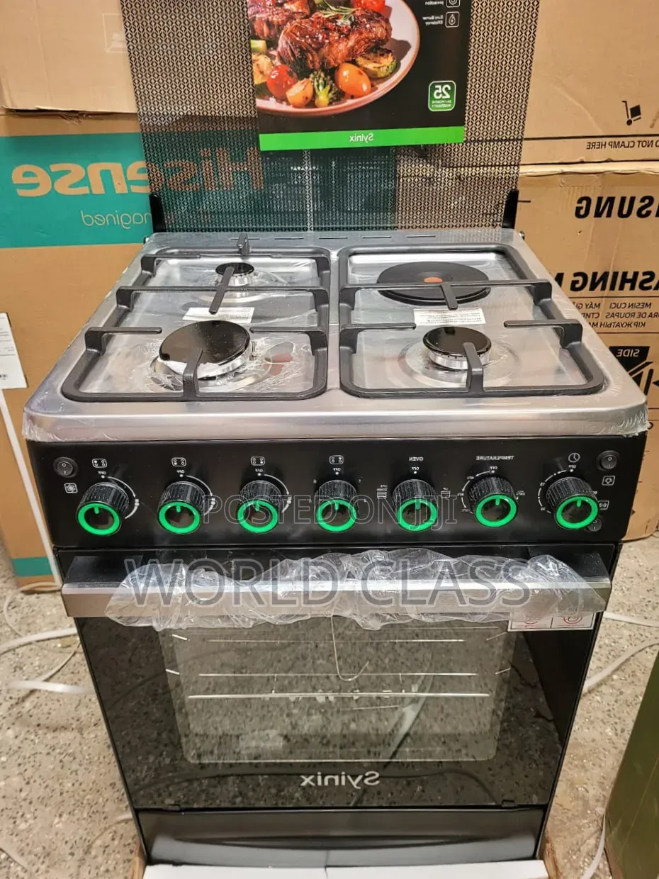 Syinix 60by60 3+1 Standing Cooker 
With Electric Oven
