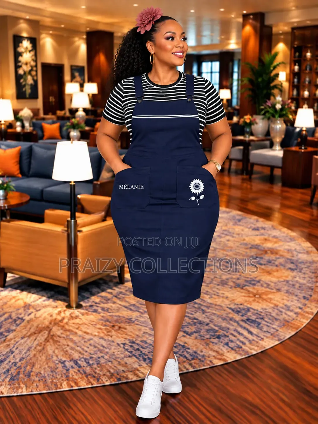 Classy and Comfy Dungaree Dress
Its a 2 Piece (Dress+top)