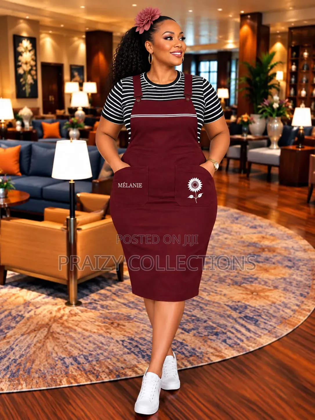 Classy and Comfy Dungaree Dress
Its a 2 Piece (Dress+top)