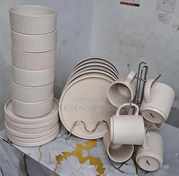 24 PCS Cream Dinner Set
