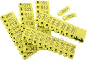 Ear Tags - Clear Bold Numbers