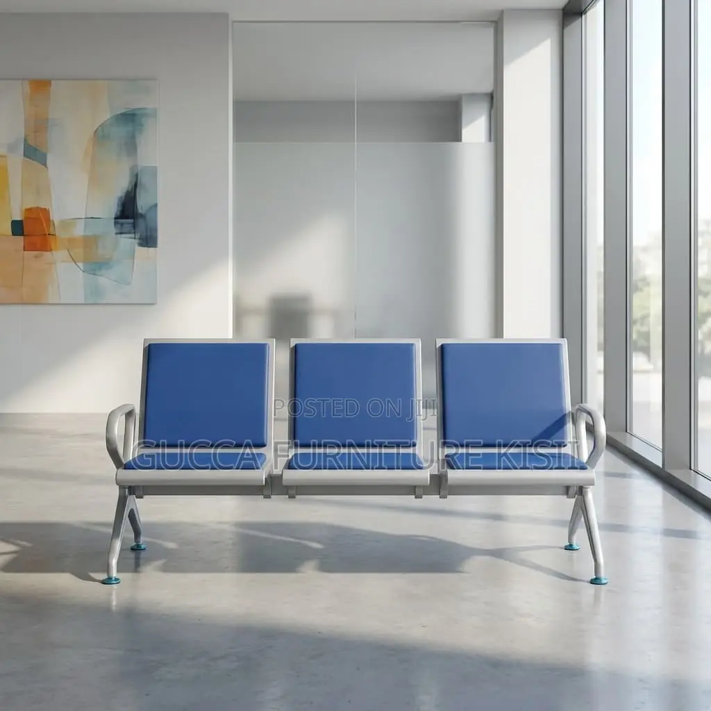 Waiting Bench; Heavy Duty Blue Waiting Bench