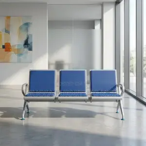 Waiting Bench; Heavy Duty Blue Waiting Bench