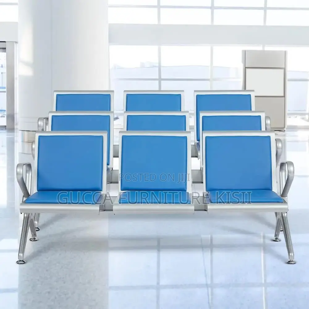 Waiting Bench; Heavy Duty Blue Waiting Bench