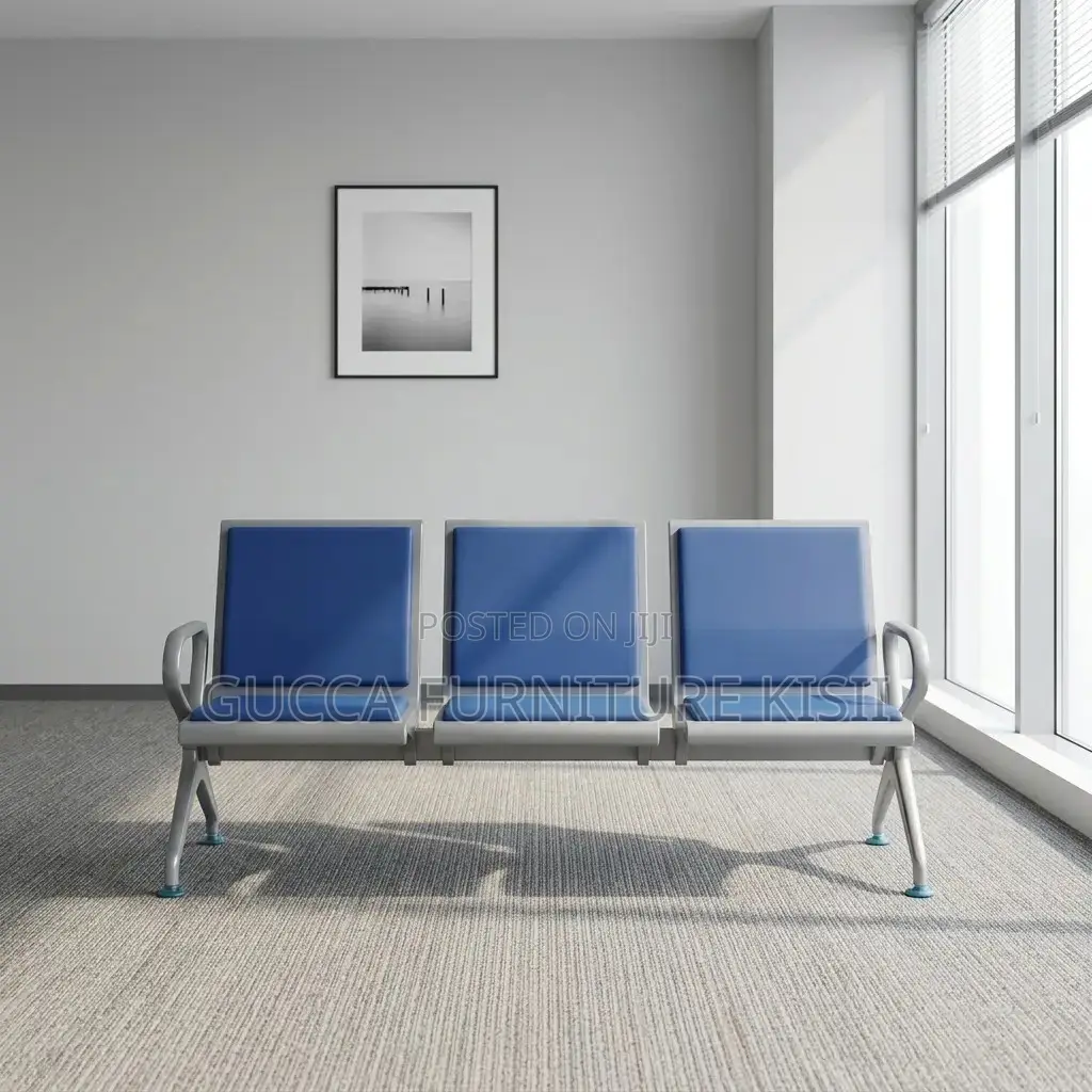 Waiting Bench; Heavy Duty Blue Waiting Bench