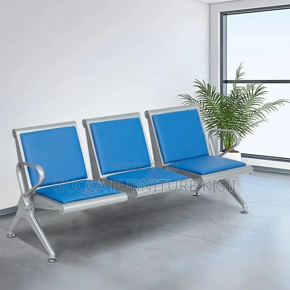 Waiting Bench; Heavy Duty Blue Waiting Bench