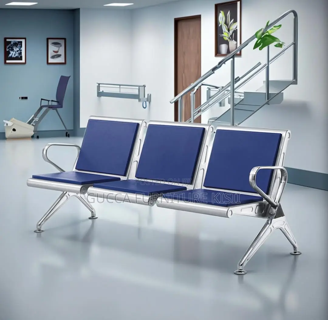 Waiting Bench; Heavy Duty Blue Waiting Bench