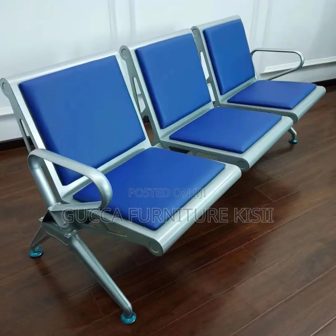 Waiting Bench; Heavy Duty Blue Waiting Bench