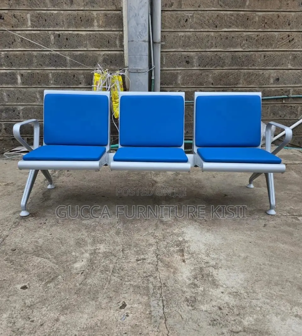 Waiting Bench; Heavy Duty Blue Waiting Bench