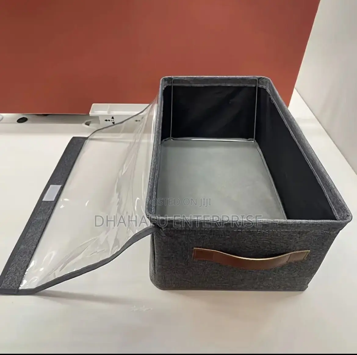 Foldable Closet/Wardrobe Organizer Box With Clear Lid – Large