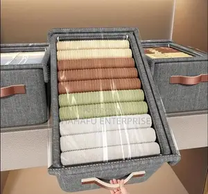 Foldable Closet/Wardrobe Organizer Box With Clear Lid – Large