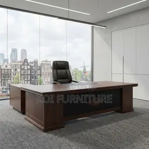 Office Desk; Executive 1.8 Meters Mahogany High Boss Desk