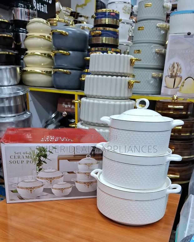 3 PCS Ceramic Soup Set Is Now - main view