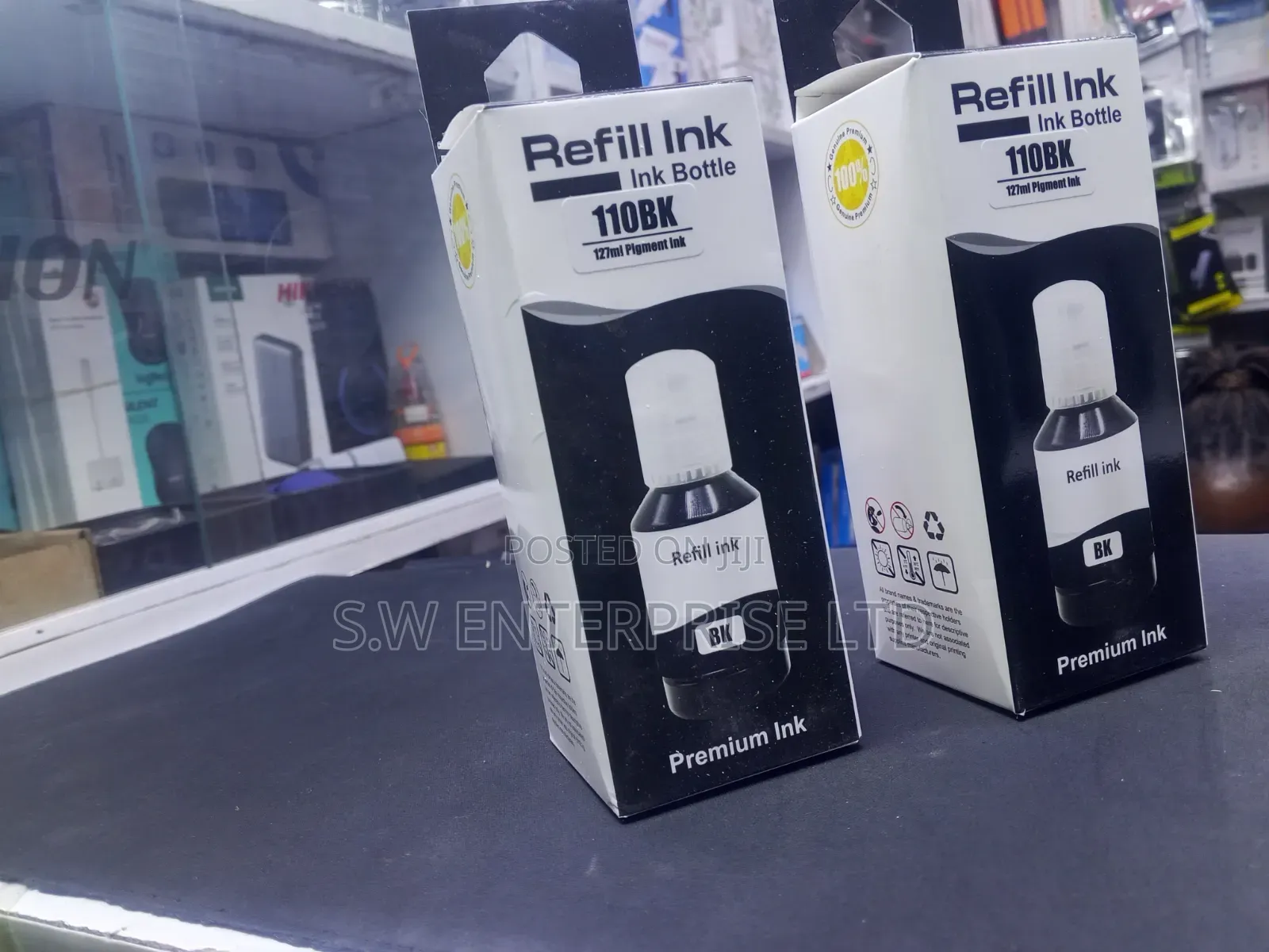 Premium Ink 110BK Refill Ink Bottles (127ml)