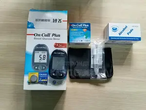 On Call Plus Glucometer Full Set (Meter+lancets+pen+pads)