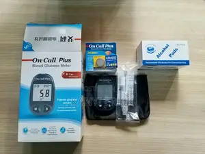 On Call Plus Glucometer Full Set (Meter+lancets+pen+pads)