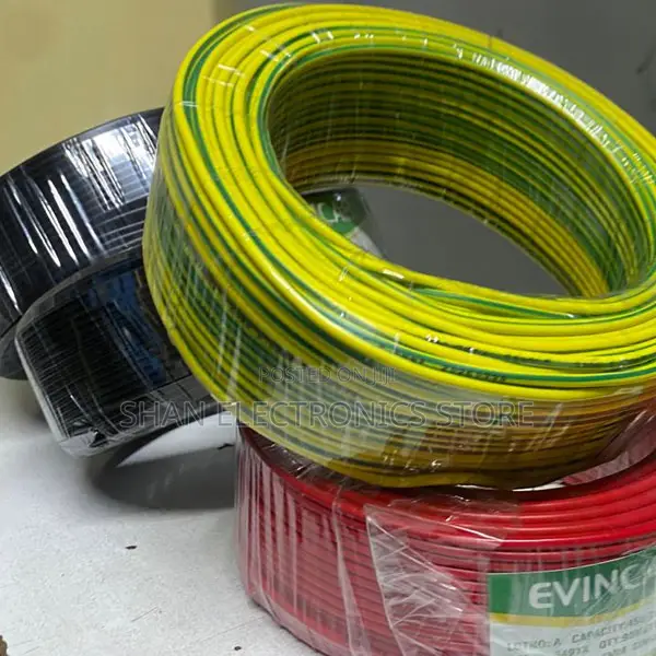 (Yellow Green Black) –4.0mm Single Core PVC Wiring Cable - 90M Roll