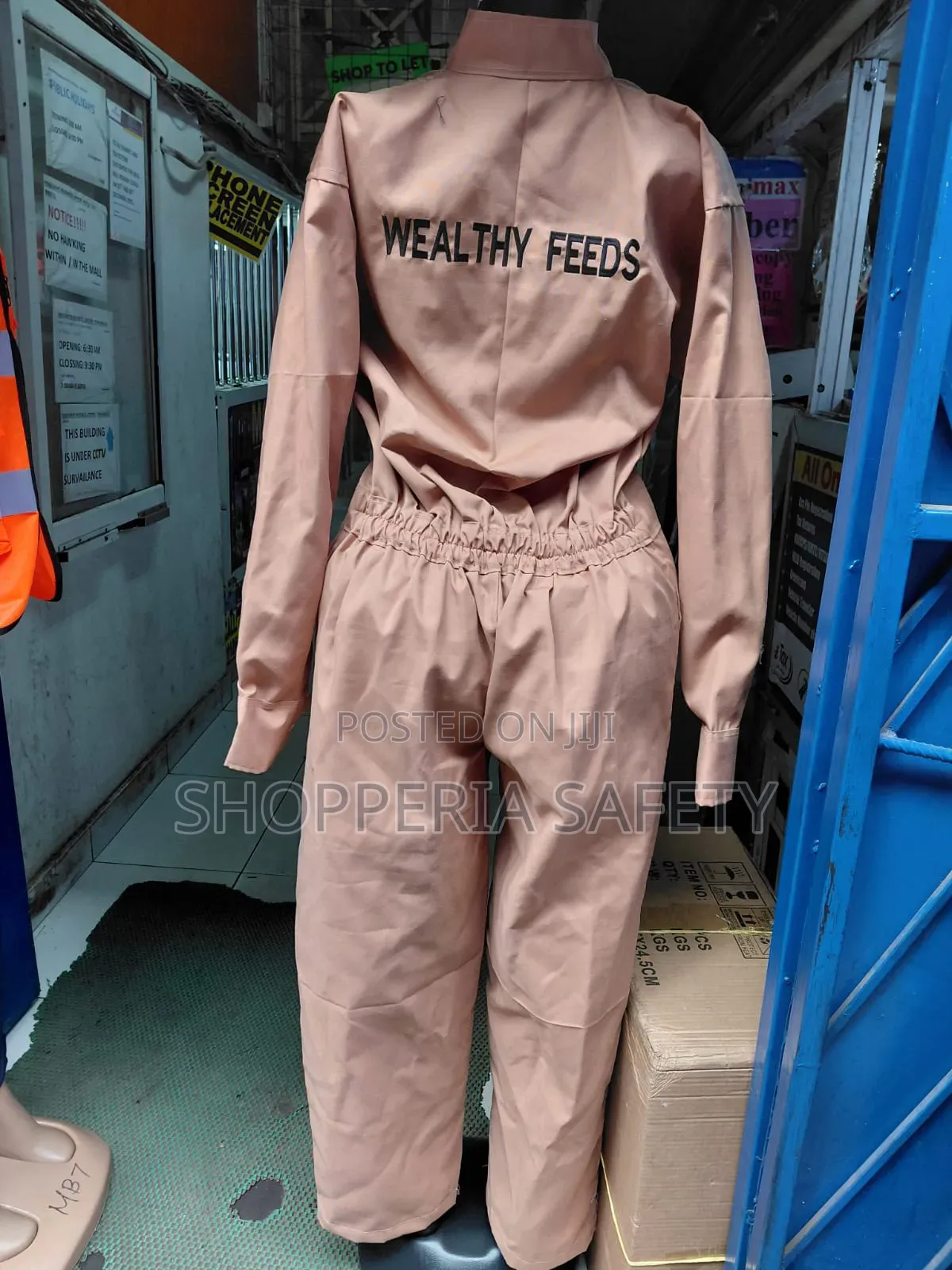 Beige Overalls