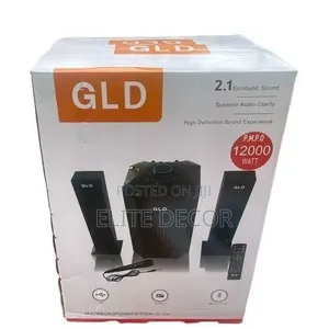 GL-004 2.1 Channel Sound System 12,000W PMPO Bluetooth USB FM + Mic