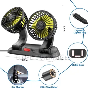 2 Speed Double Headed Vehicle Fan