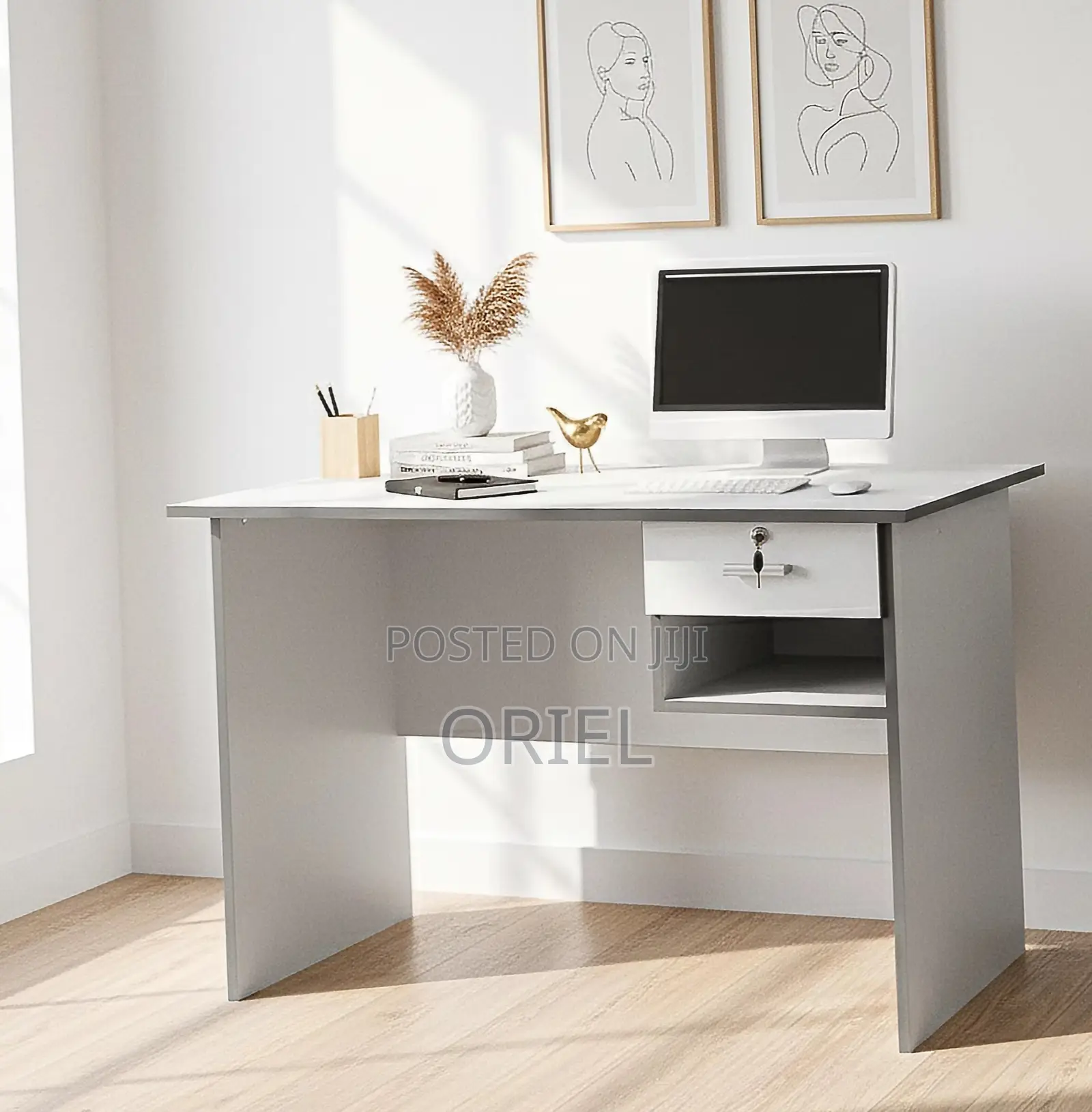 Office Desk : Study Desk With Open Drawers
