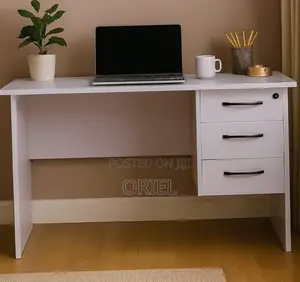 OfStudy Desk : White 120cm Clerical Office Desk With Drawers