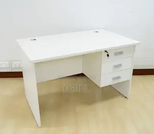 OfStudy Desk : White 120cm Clerical Office Desk With Drawers