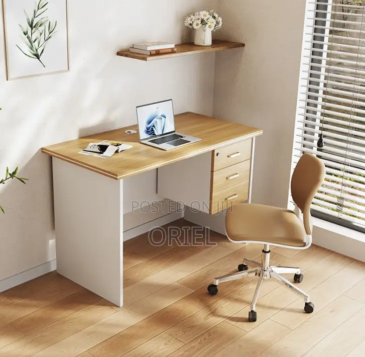 OfStudy Desk : White 120cm Clerical Office Desk With Drawers