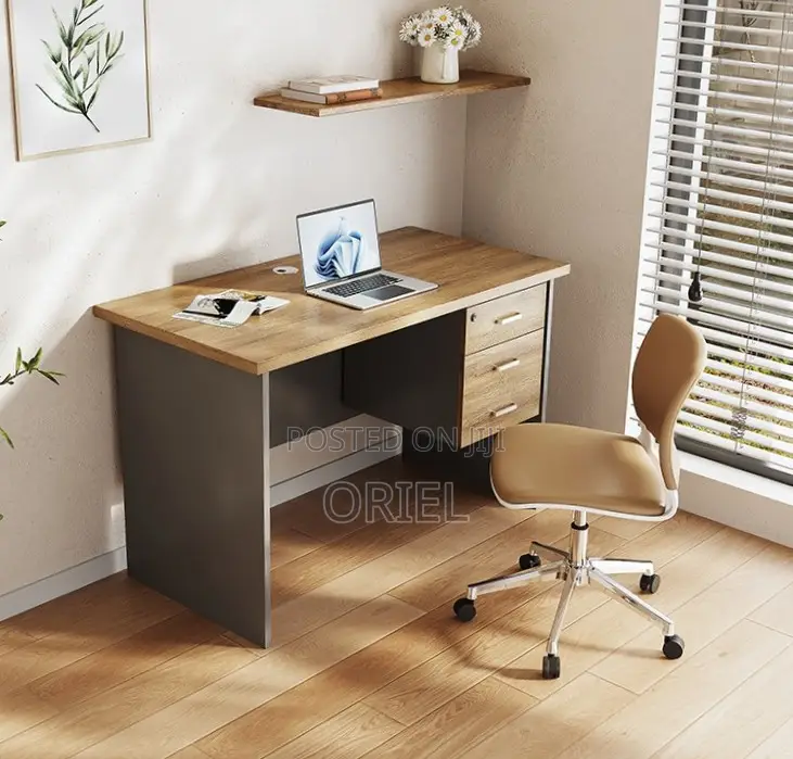 OfStudy Desk : White 120cm Clerical Office Desk With Drawers