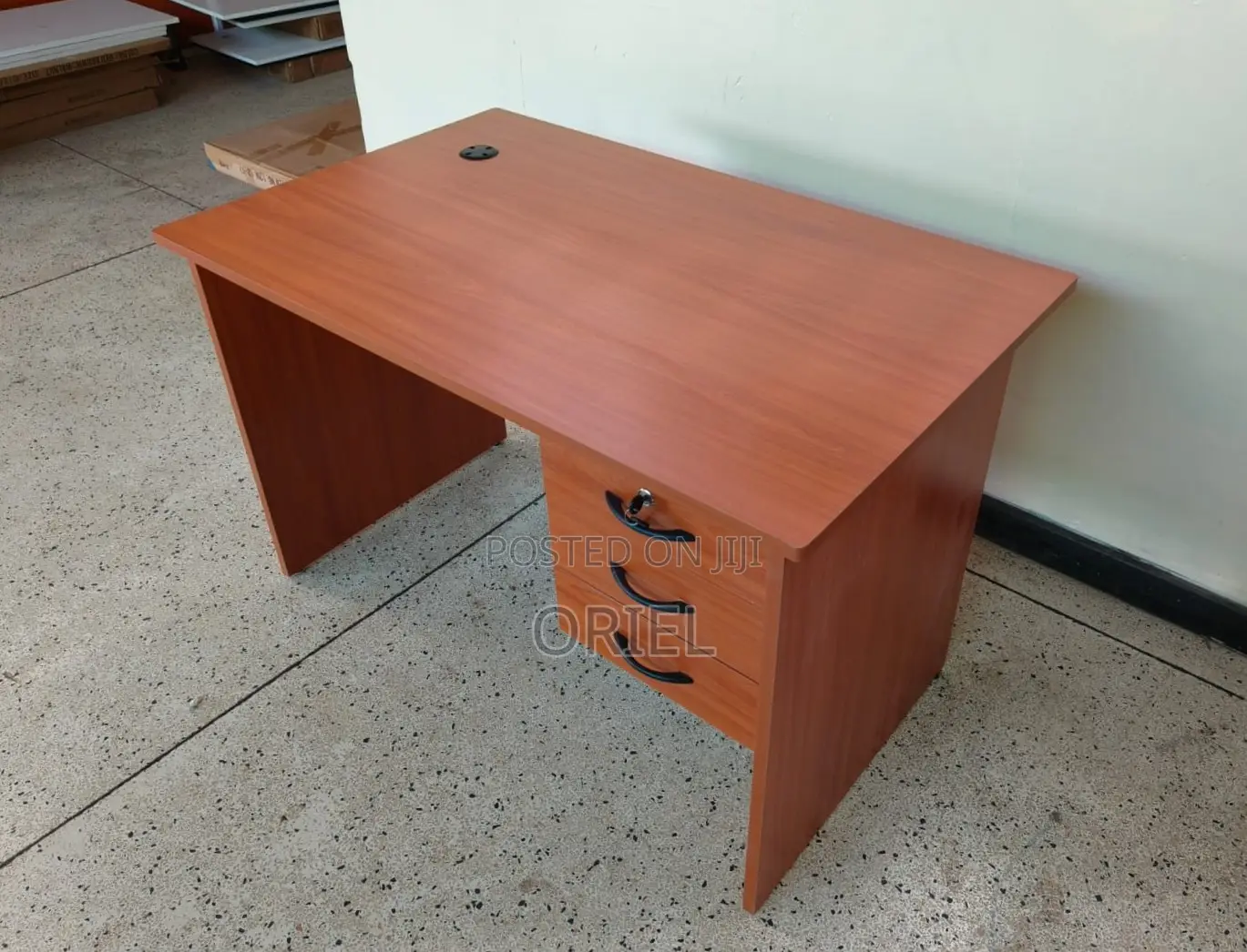 OfStudy Desk : White 120cm Clerical Office Desk With Drawers
