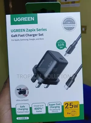 Ugreen 25W USB-C GaN Fast Charger Set UK X517 25W Charger