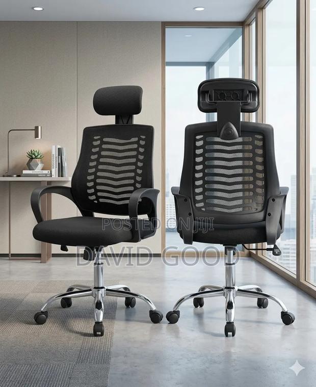 Ergonomic Headrest Chair Black