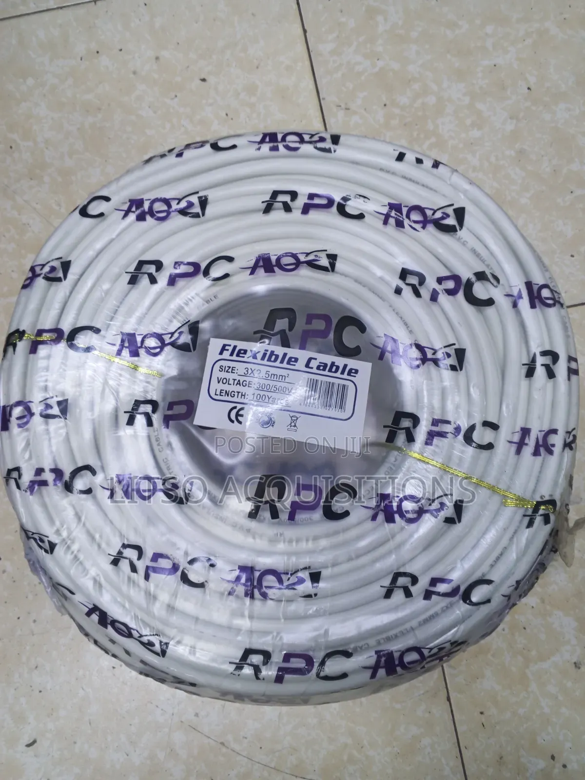 3×2.5mm2 Flexible Electrical Cable – 100 Yards | 300/500v