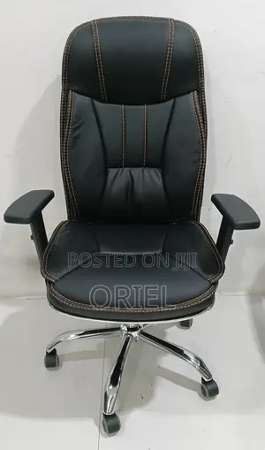 Office Chair : High Back Black Leather Chair