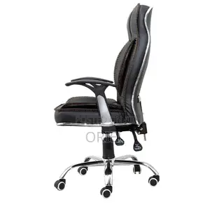 Office Chair : High Back Black Leather Chair