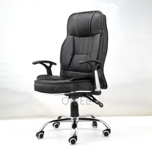 Office Chair : High Back Black Leather Chair
