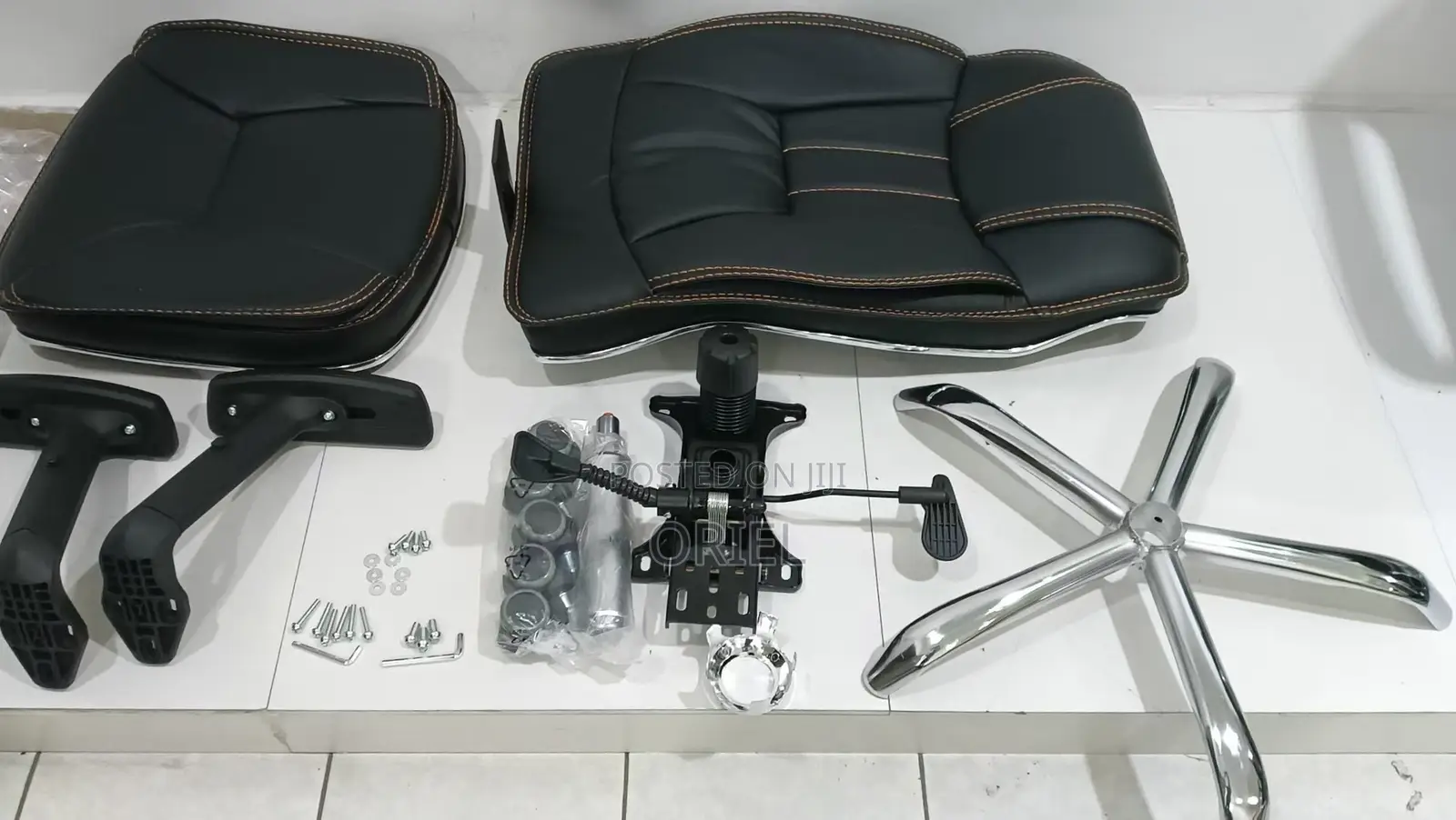 Office Chair : High Back Black Leather Chair