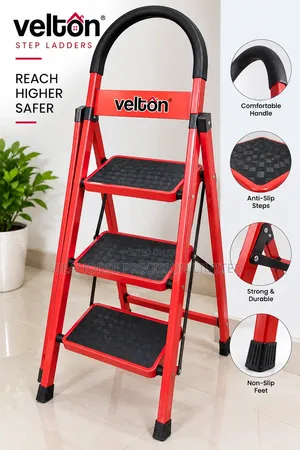 Velton Red Step Ladders
