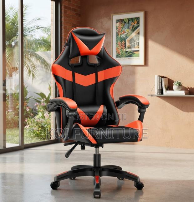 Office Chairs; High Backrest Leather Studios Ergonomic Gamers Seat - thumbnail 5