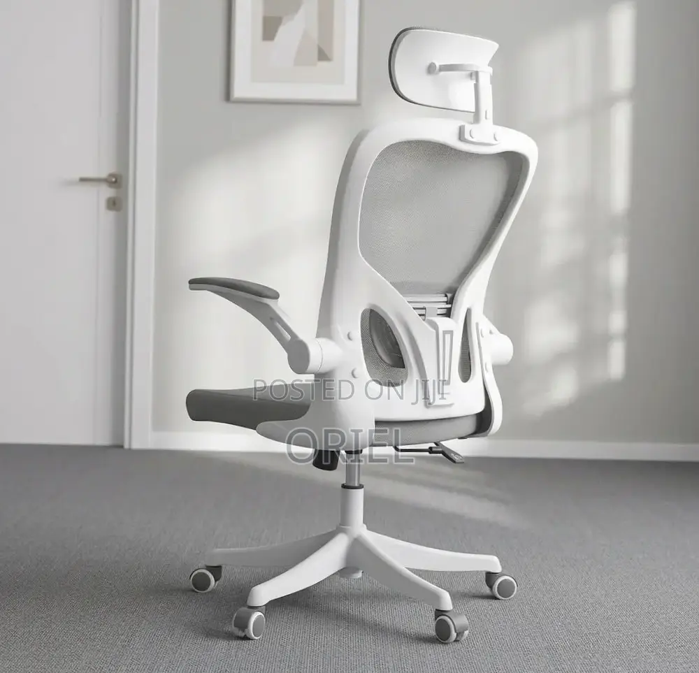 Office Chair : High Back Gray Swivel Chair