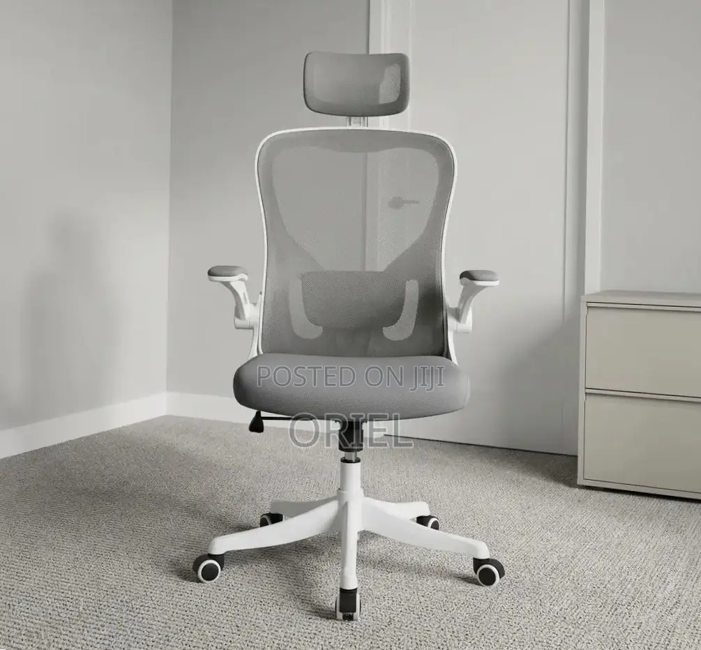 Office Chair : High Back Gray Swivel Chair